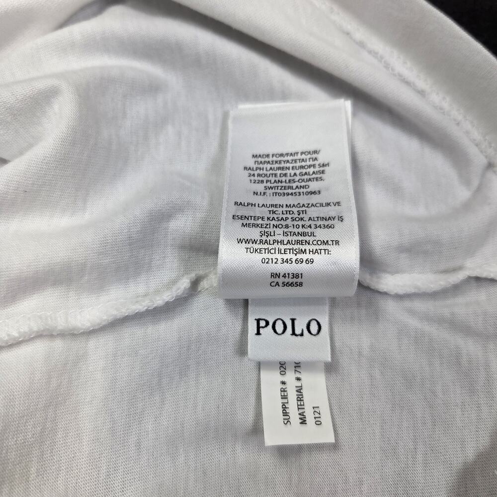 Polo Ralph Lauren Mens Large Classic Fit White Floral Print T Shirt Short Sleeve - Picture 9 of 9